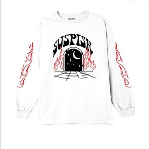 Bailey Sarian Suspish Merch White L/S Shirt